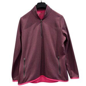 Nike Golf Therma-Fit Fleece 1/4 Zip Pullover Women’s‎ L Maroon Pink